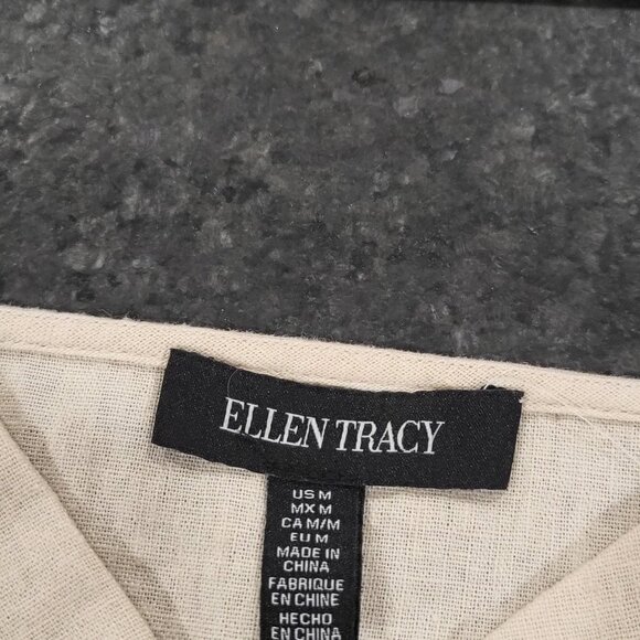 Ellen Tracy Dress Medium, NWOT, Deep Front Pockets Tortoise shell straps - Picture 6 of 12